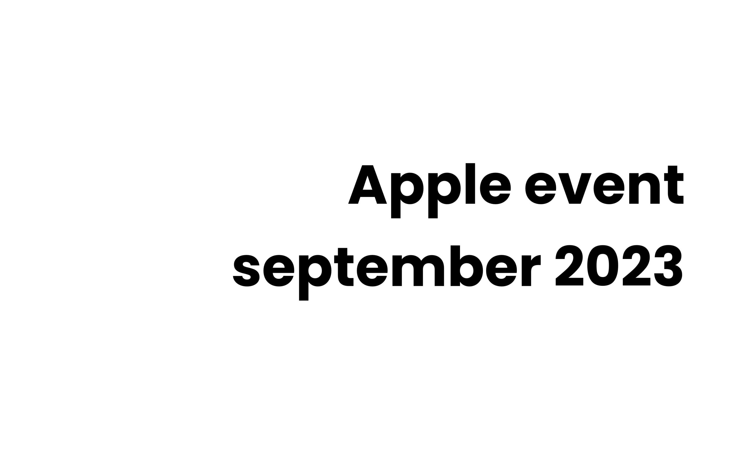 Apple event 2023