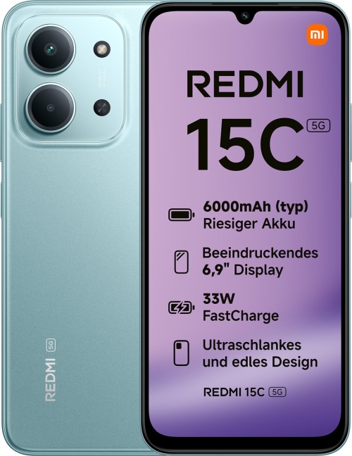 Redmi 15C 5G 128 GB  Mint Green