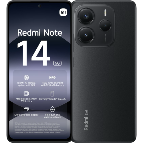 Redmi Note 14 5G 256 GB Midnight Black