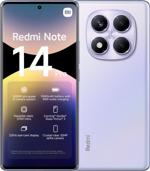 Redmi Note 14 Pro 4G 256 GB  Aurora Purple